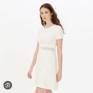 Sandro white floral lace dress size 1